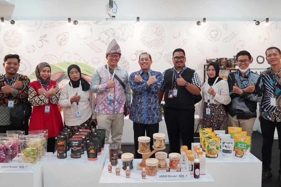 PT Semen Baturaja Tbk saat berpartisipasi dalam kegiatan Bazar UMKM untuk Indonesia 2023 yang diselenggarakan oleh Kementerian BUMN di Gedung Sarinah, Jakarta