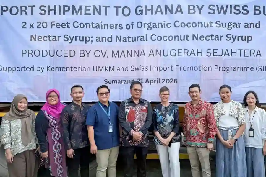 Kementerian UMKM dan SIPPO fasilitasi ekspor 24 ton gula kelapa ke Ghana senilai Rp1,1 miliar, bukti UMKM Indonesia mampu bersaing global.